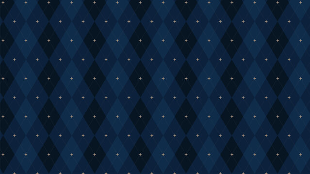 Argyle Vector Pattern. Christmas Background. Golf Textile Print. Emerald Diamonds with Gold Accent Lines. Seamless Pattern Tile. Argyle vector pattern. Argyle Seamless pattern for holidays.