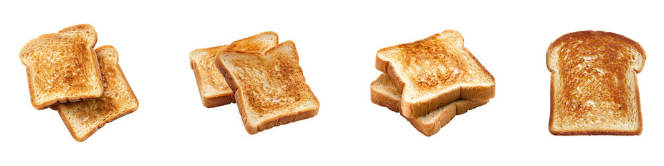 Golden brown toast slices are displayed in an inviting manner, ready to eat