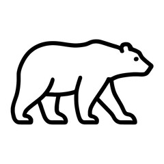Simple polar bear vector icon illustration