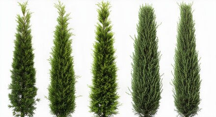 christmas tree and decorations on white background