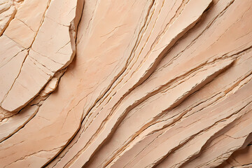 Fototapeta premium Smooth Peach Rock Layers With Deep Creases And Natural Texture For Backgrounds And Design
