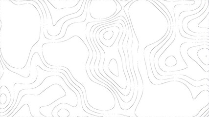 abstract black and white topographic animation background video motion graphics Outline Topographic geography map. Moving waves on white background. Liquid alien terrain texture pattern - Powered by Adobe