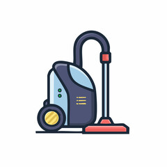 Modern Vacuum Cleaner Illustration for Home Cleaning and Maintenance