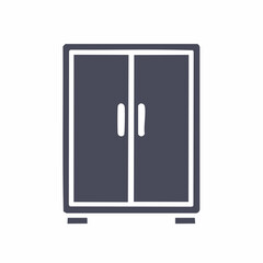 Simple Wardrobe Icon for Home Organization and Interior Design