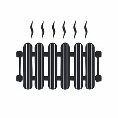 Illustration of a Radiator Heating with Rising Steam