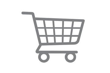 Shopping cart icon representing retail, e-commerce, shopping and buying, transparent background