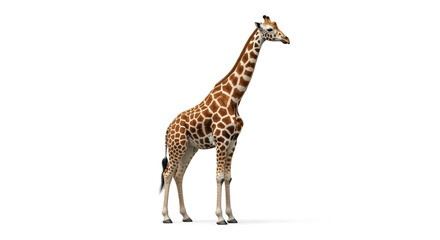 giraffe on white background