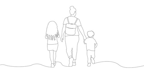 mother and child oneline art