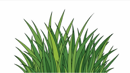 Fresh green blades of grass illustration, perfect for nature and outdoor themes