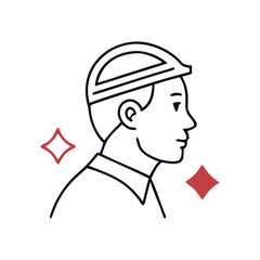 Worker icon set with different styles. Editable stroke and pixel perfect.
