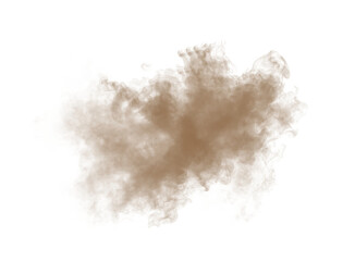 Brown abstract organic shape PNG transparent overlay for creative design.