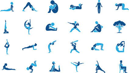 Yoga Exercise Icon for Mindfulness and Flexibility