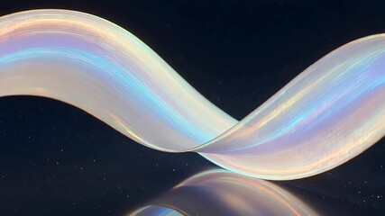 Abstract flowing light ribbon - Powered by Adobe