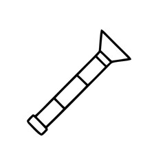 Flashlight outline icon vector