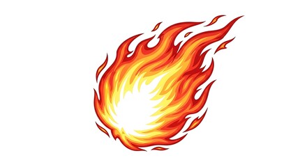Fiery Orb A Vibrant Illustration of Flames and Energy.