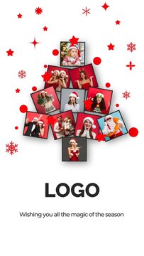 Christmas Tree Photo Collage Intro