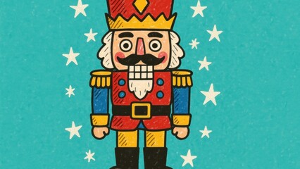 Colorful nutcracker toy desktop wallpaper