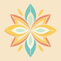 Elegant floral emblem with retro style, perfect for branding, invitations, or a touch of vintage charm for your project, originally created as scalable vector art