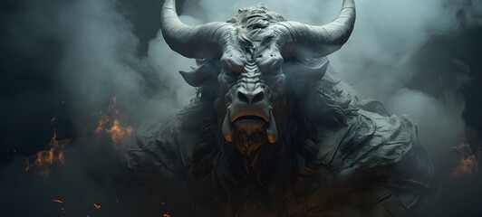 a light qillin minotaur,generative AI