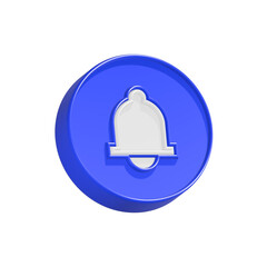 alert bell ring 3d rendering symbol icon