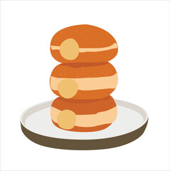 bomboloni. Bomboloni doughn. Bomboloni with filling.