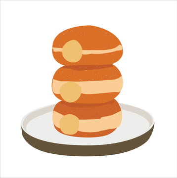 bomboloni. Bomboloni doughn. Bomboloni with filling.