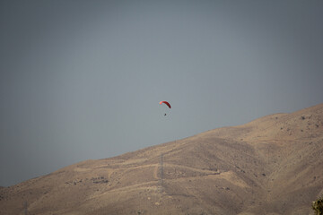 Skydiving over the mountains north of Tehran