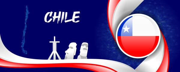 Chile National Flag and Country Symbol