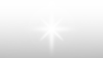 Soft White Eight Point Starburst Light Effect with Gentle Radiant Rays on a Transparent Background