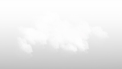 Soft Volumetric White Cloud or Smoke Fog Effect Overlay on a Clean Transparent Background