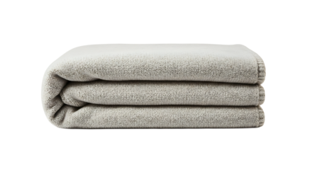 Soft and cozy folded blanket isolated on transparent background, perfect for adding warmth and comfort to your home decor and relaxation