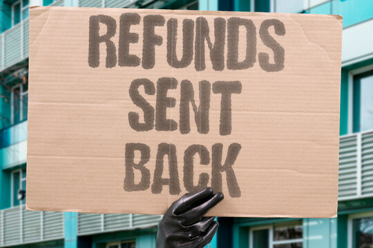 "Refunds Sent Back" Illegal funds returned immediately. REFUNDS. RETURNED. REPAID. MONEY. DISGORGEMENT.