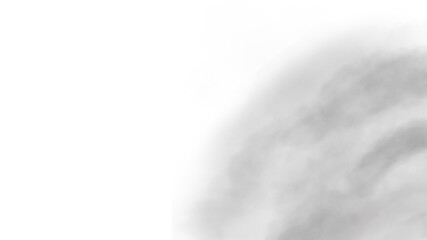 Abstract grey smoke on white background, suitable for adding texture to design or background  , transparent background