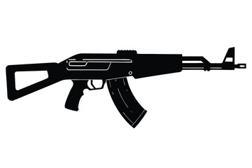 Ak 47 assault rifle silhouette