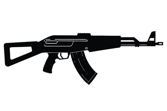Ak 47 assault rifle silhouette
