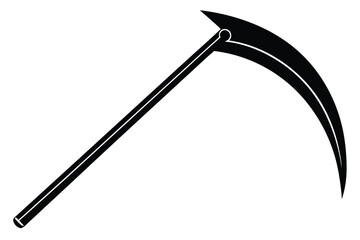 Black grim reaper scythe silhouette