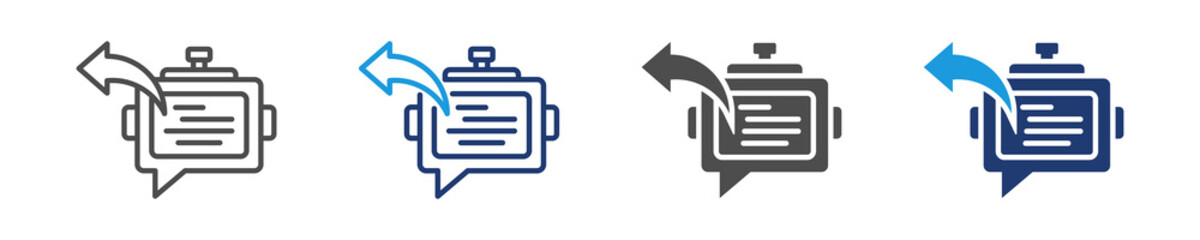 chatbot response icon set multiple style