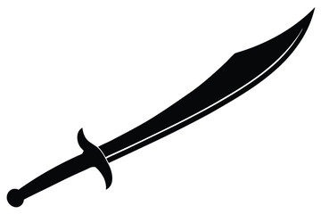 Curved sword silhouette
