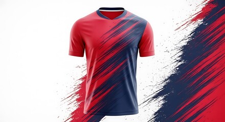 Jersey with abstract brush stroke design