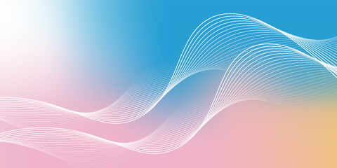 Bright Watercolor Sunrise Pastel Design Picture. Color Flow Curve Vibrant Sunset Swirl Gradient Mesh. Pink Red Liquid Yellow Fluid Background.