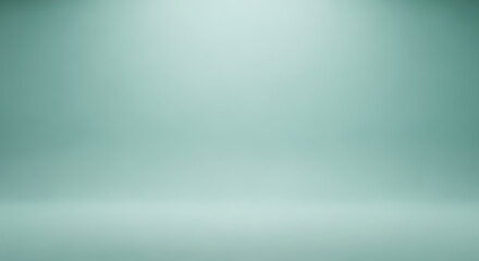 Clean empty light teal studio background with soft gradient spotlight