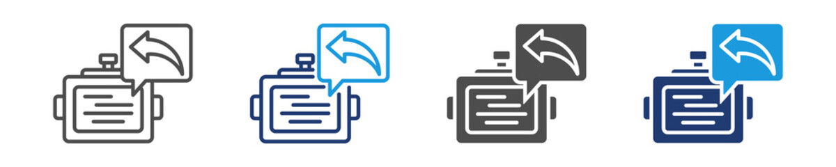 auto reply bot icon set multiple style