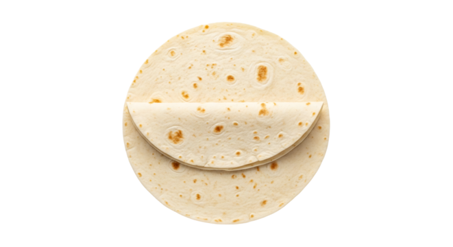 Stack of soft flour tortillas, a versatile staple for mexican cuisine, isolated on transparent background ideal for tacos, burritos, and wraps - Powered by Adobe