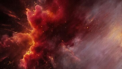 Fototapeta premium Vibrant Cosmic Nebula - A Spectacular Display of Celestial Colors.