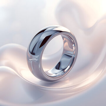 This is a platinum or titanium steel court wedding band ring. 
