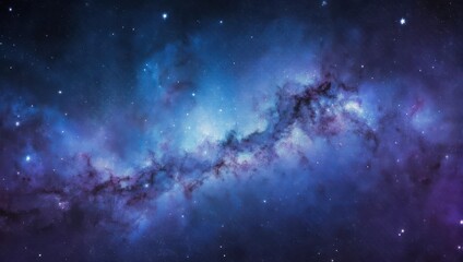 Obraz premium Vibrant Nebula in Deep Space with Twinkling Stars.