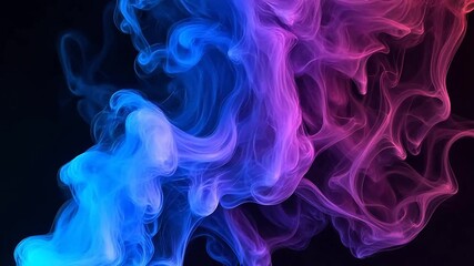 Colorful swirling smoke against dark background - Powered by Adobe