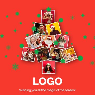 Christmas Tree Photo Collage Intro