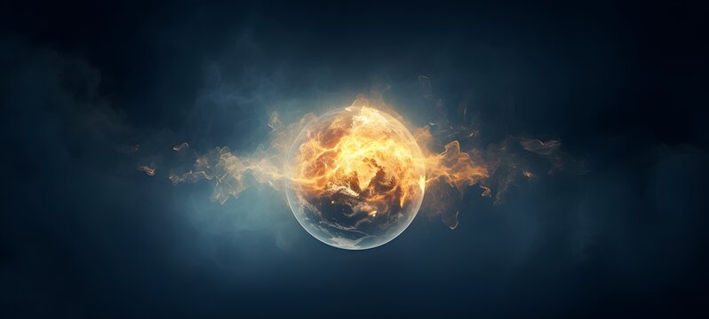 a light earth down ,generative AI