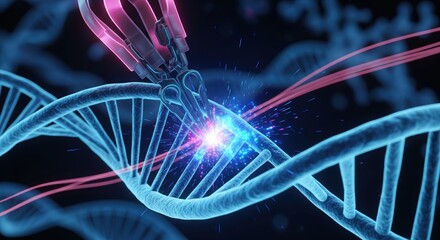Futuristic DNA Manipulation with Advanced Technology in a Scientific Setting